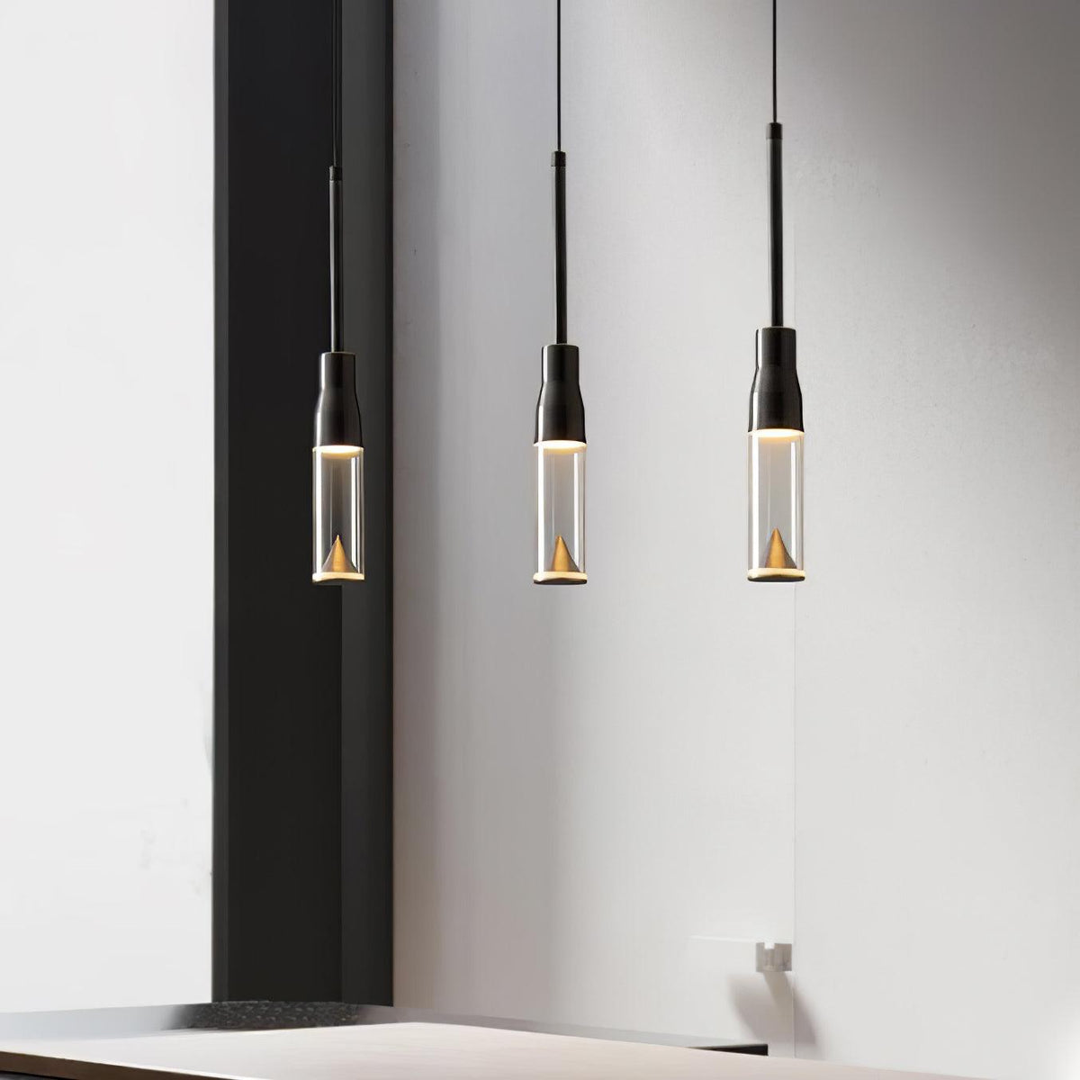 Lominex Pendelleuchte Acryl-Hutplatte Chrom moderne