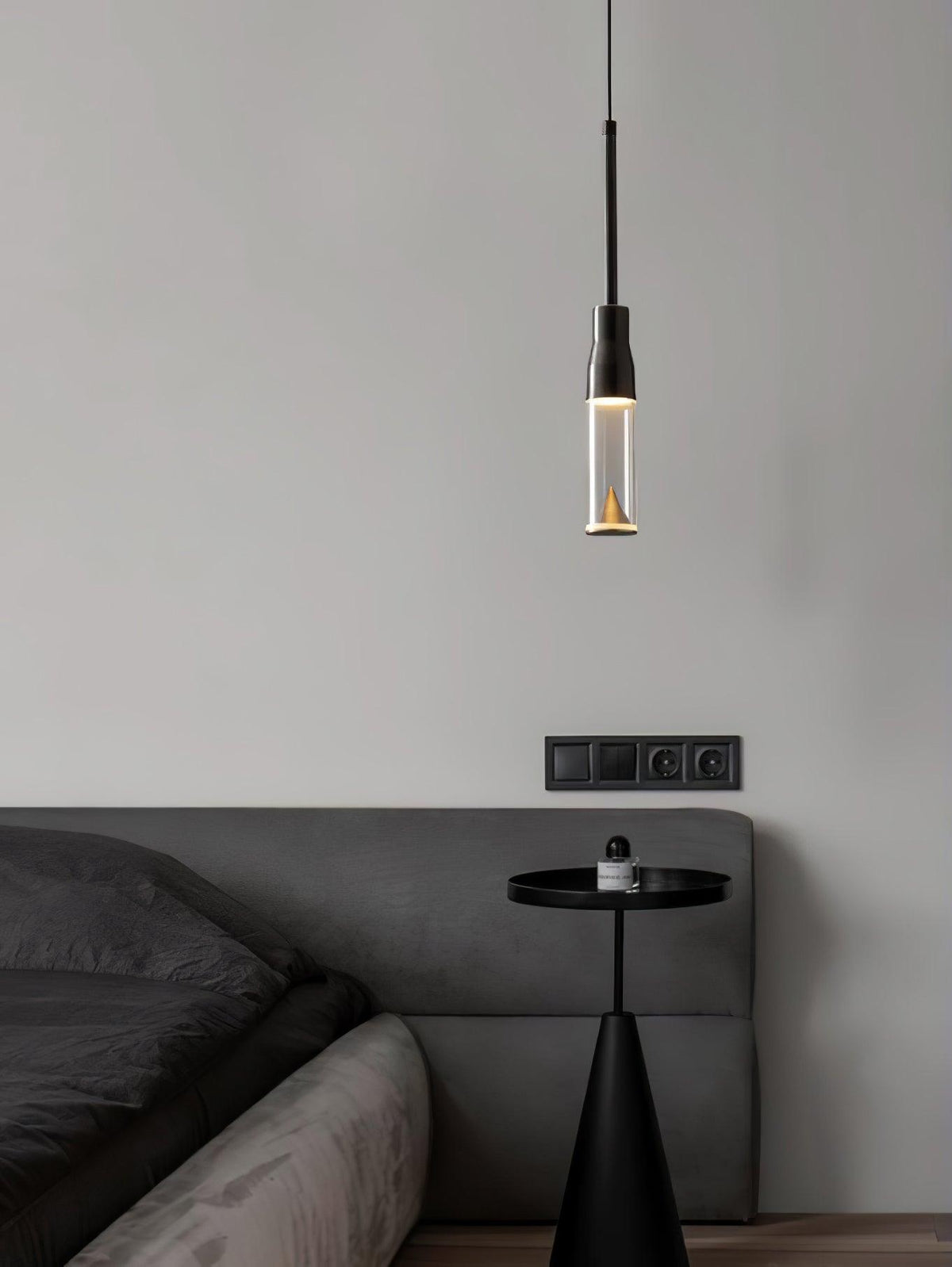 Lominex Pendelleuchte Acryl-Hutplatte Chrom moderne