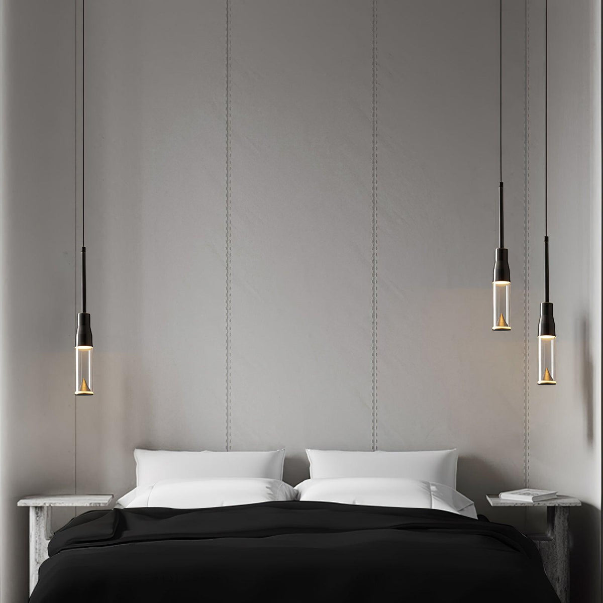 Lominex Pendelleuchte Acryl-Hutplatte Chrom moderne