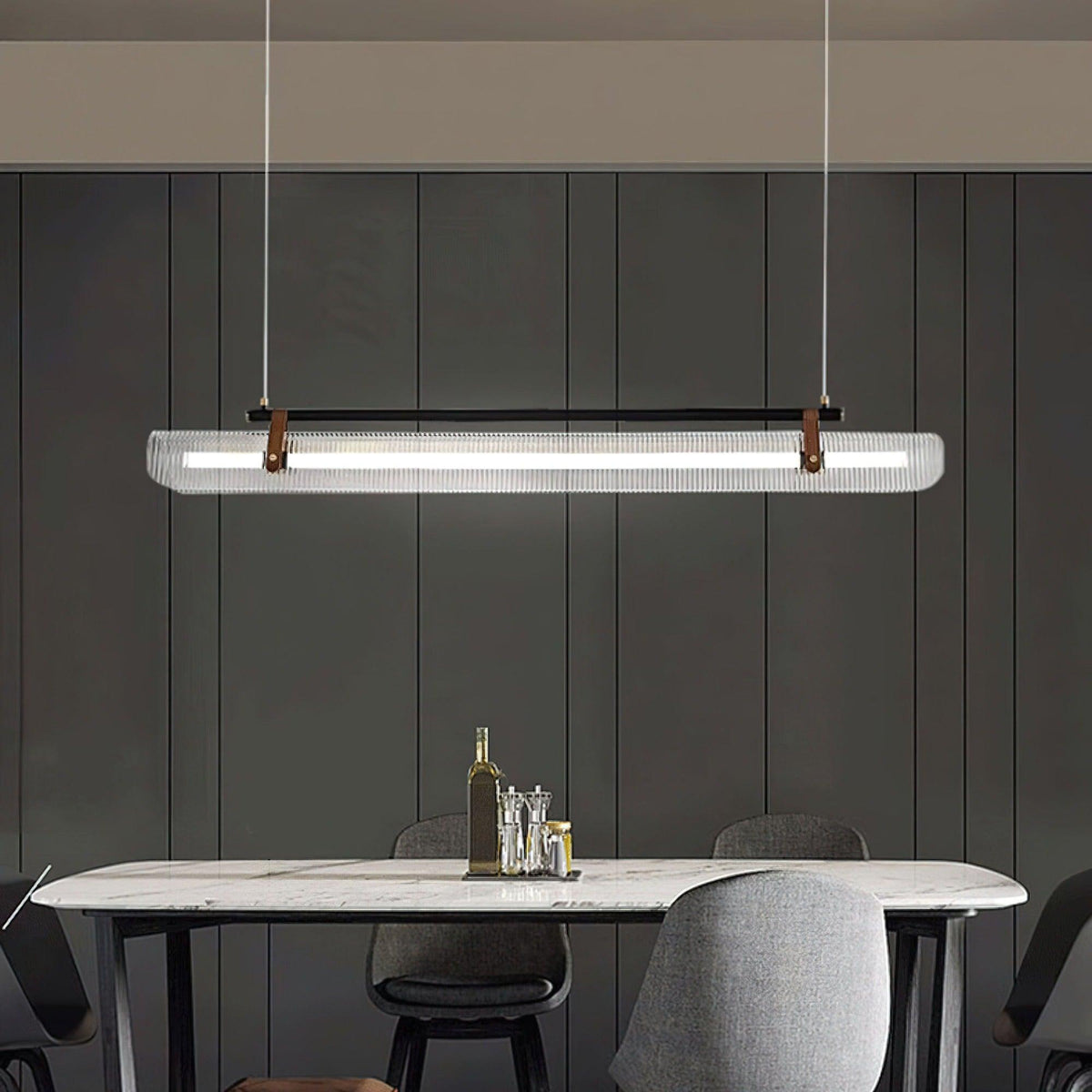 Niraenne Pendelleuchte aus Acryl linear modern für das Esszimmer