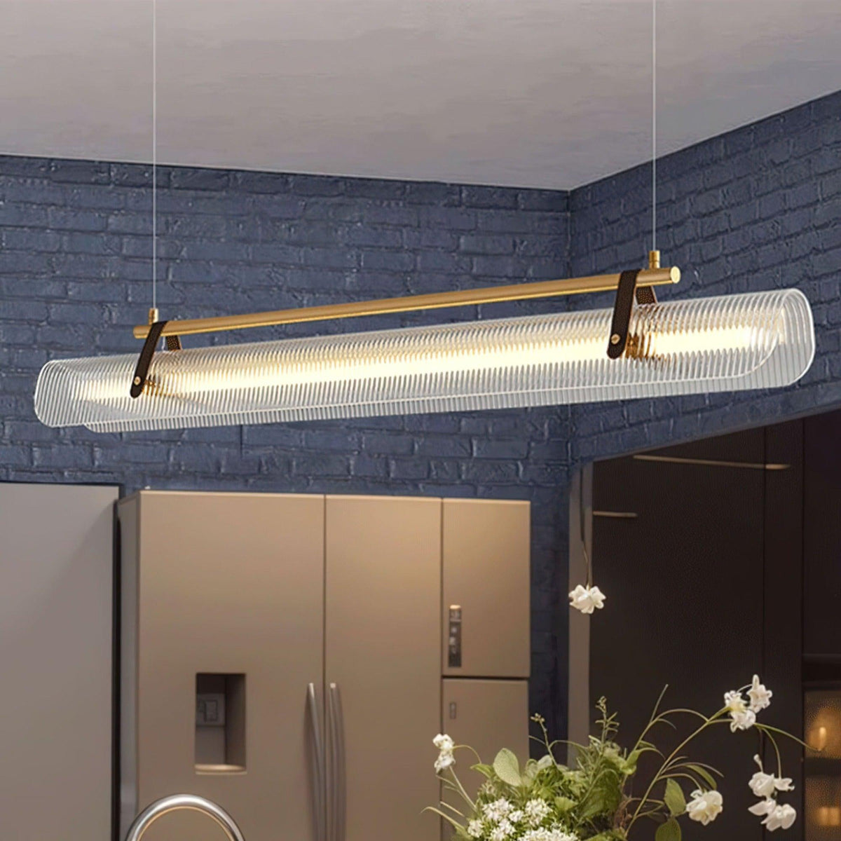 Niraenne Pendelleuchte aus Acryl linear modern für das Esszimmer