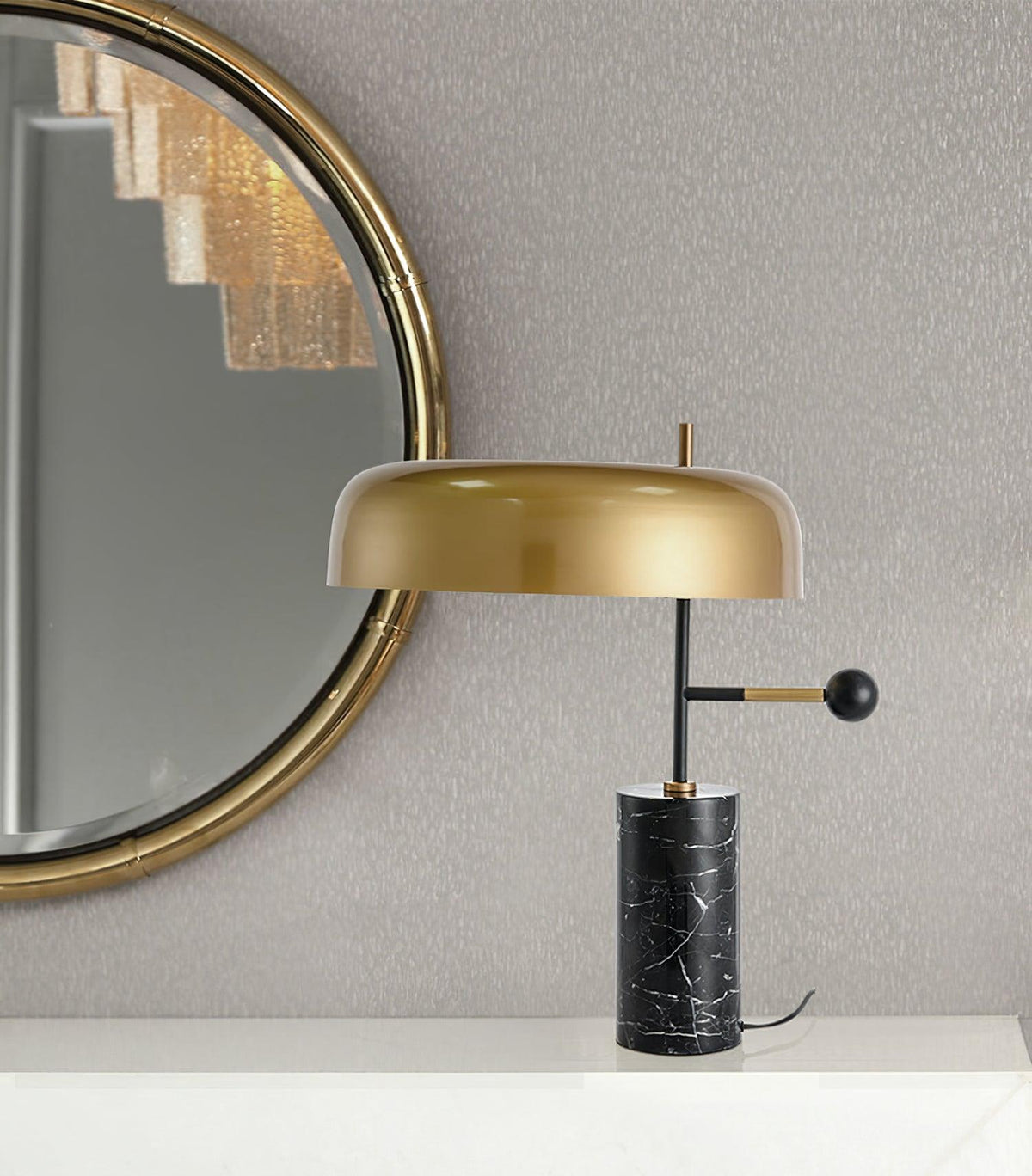 Vovena Tischleuchte Marmortischlampe