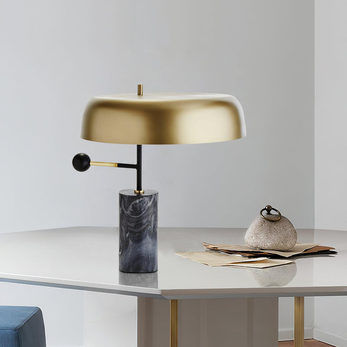 Vovena Tischleuchte Marmortischlampe
