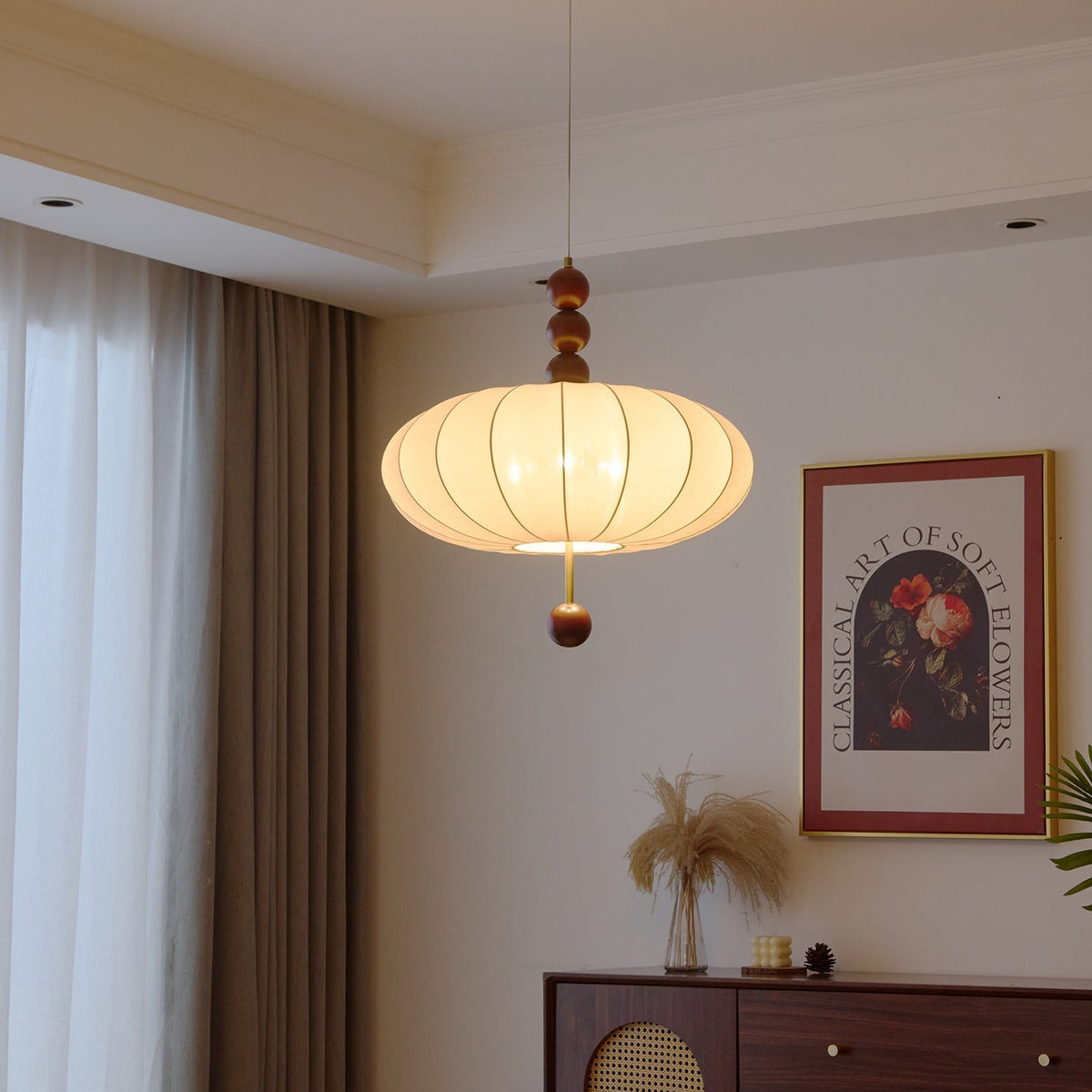 Koda Vintage-Stoff-Pendelleuchte