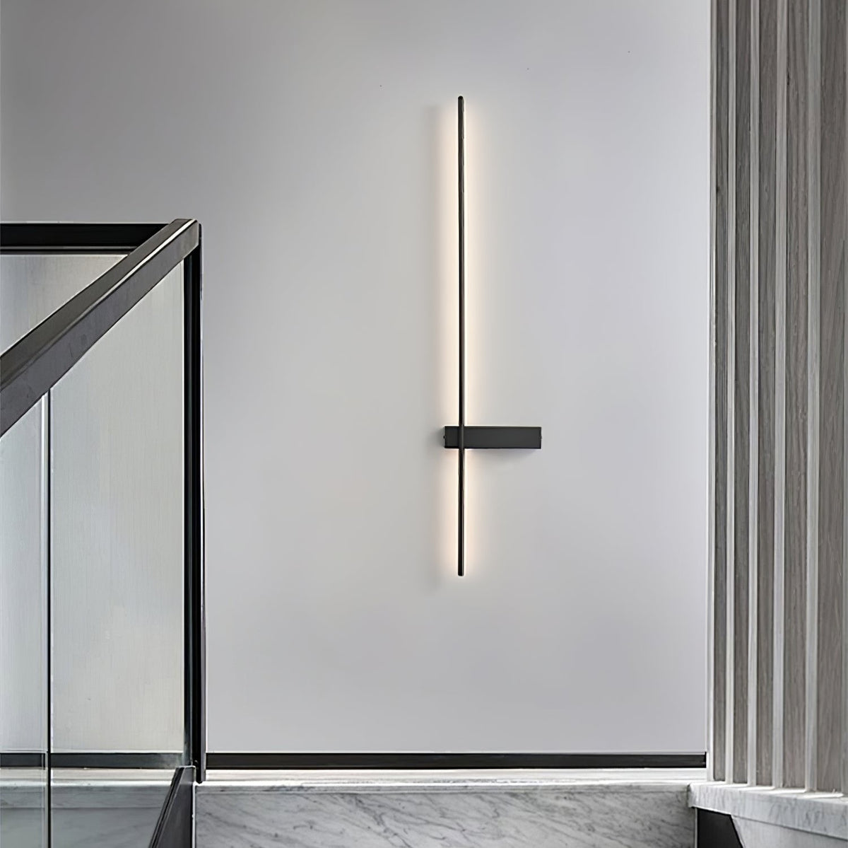 Mesv Linear wiederaufladbare schwarze Wandleuchte