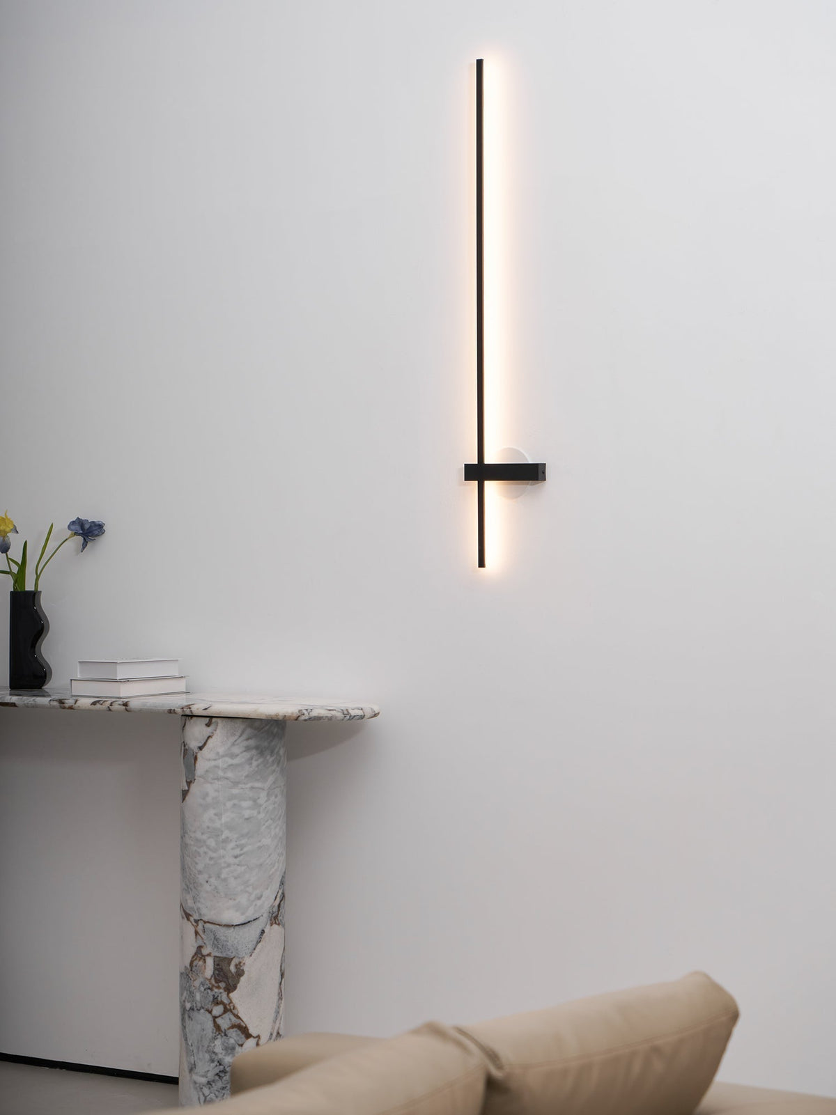 Mesv Linear wiederaufladbare schwarze Wandleuchte