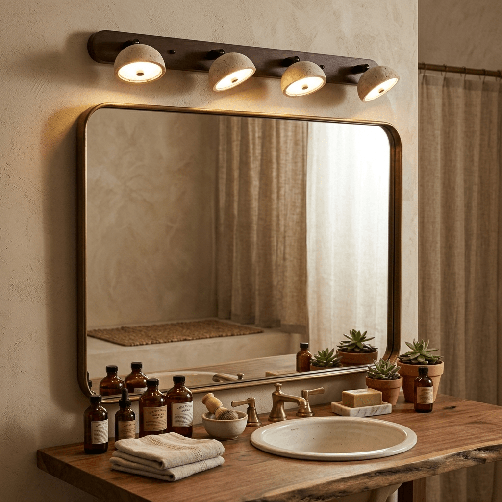 Valienne Travertine Dome Wandleuchte
