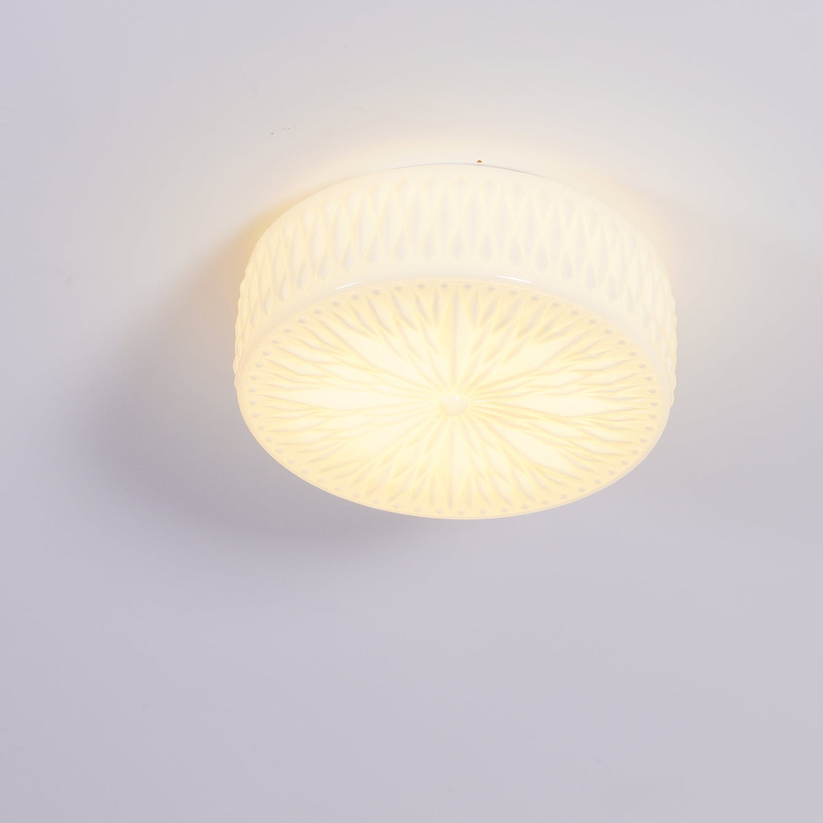 Lioriira Deckenleuchte mit Lampenschirm aus Glas und Acryl im modernen Mondkuchen-Stil