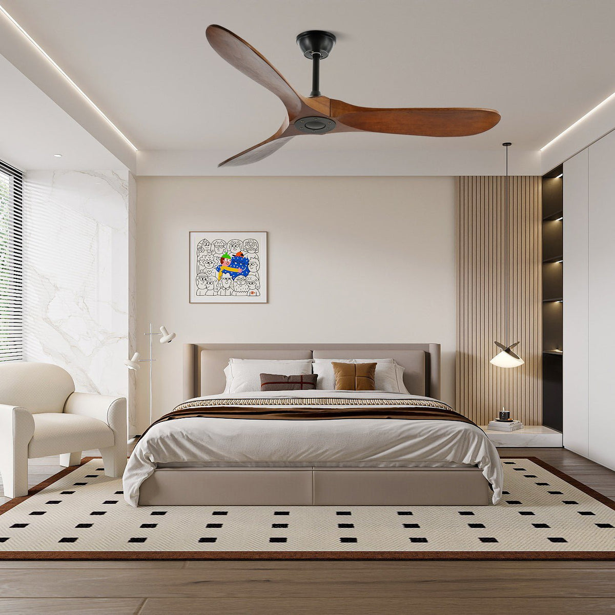 Aviona Deckenventilator aus Holz