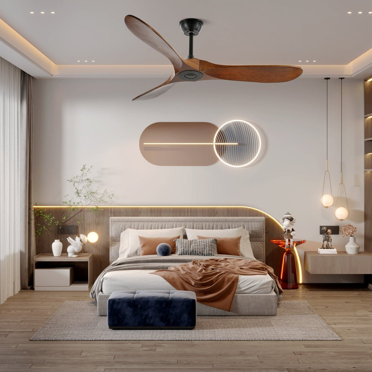 Aviona Deckenventilator aus Holz