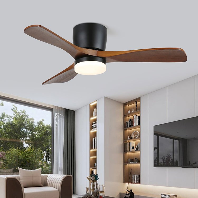 Brinor minimalistisch Deckenventilator mit Beleuchtung Holz