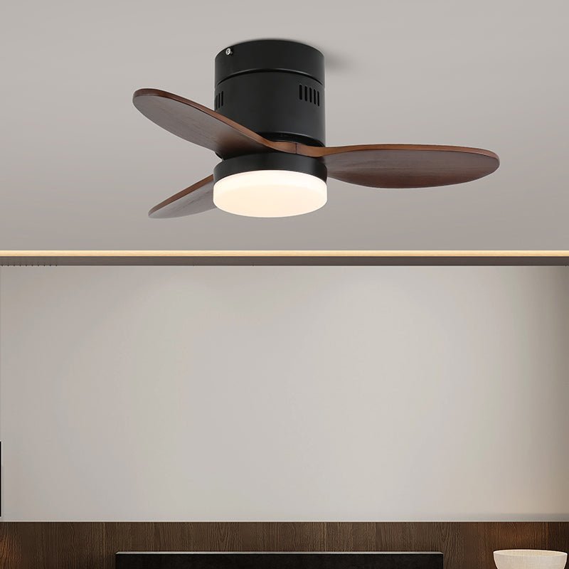 Eris Minimalistischer Deckenventilator mit Beleuchtung aus Holz