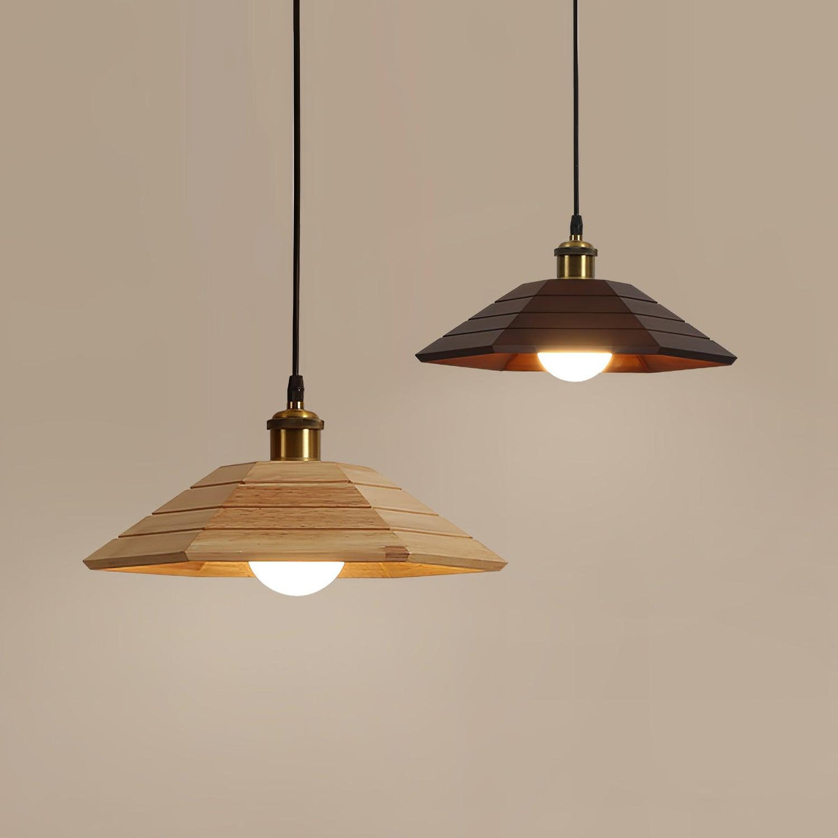 Evys traditionelle Kunst Pendelleuchte aus Holz