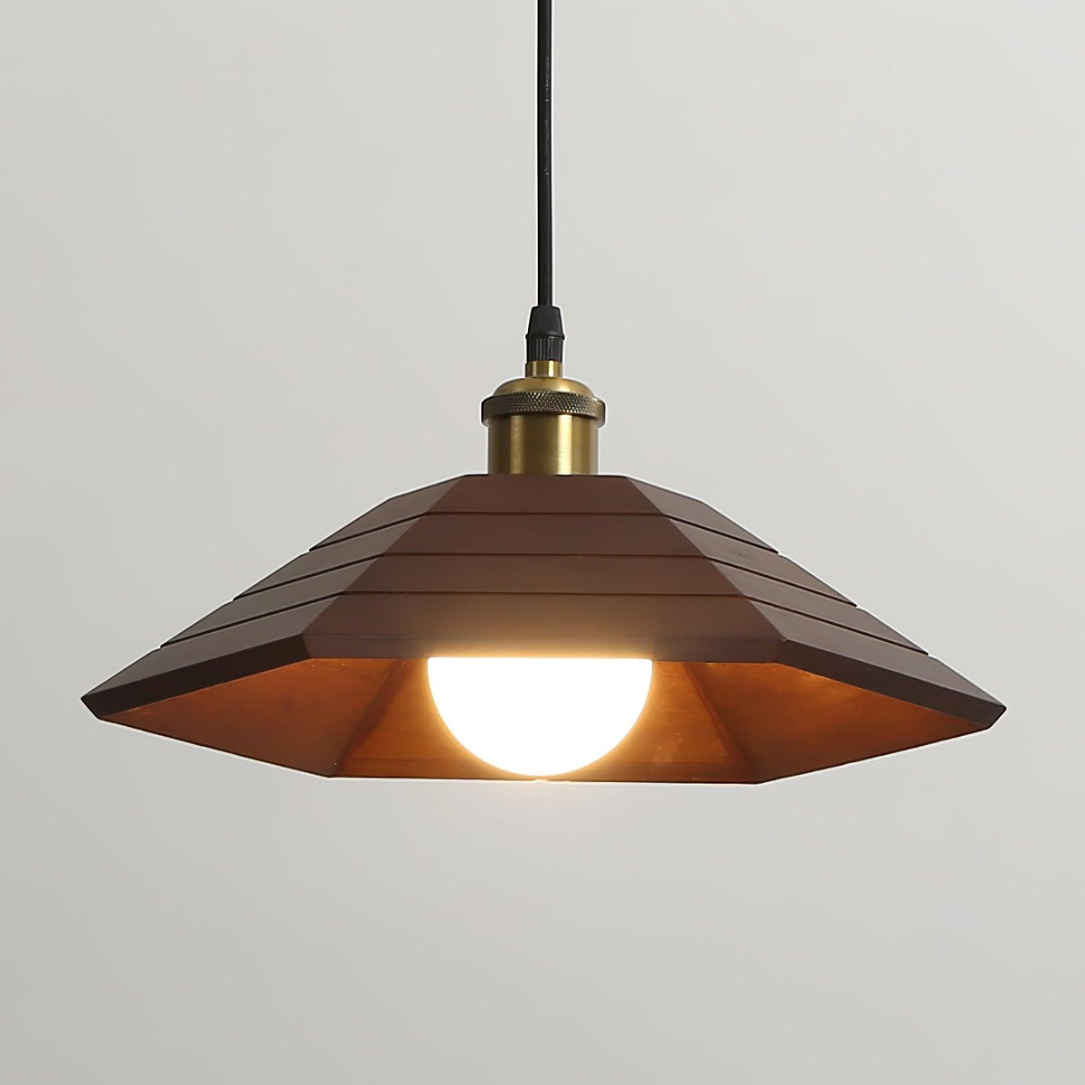 Evys traditionelle Kunst Pendelleuchte aus Holz