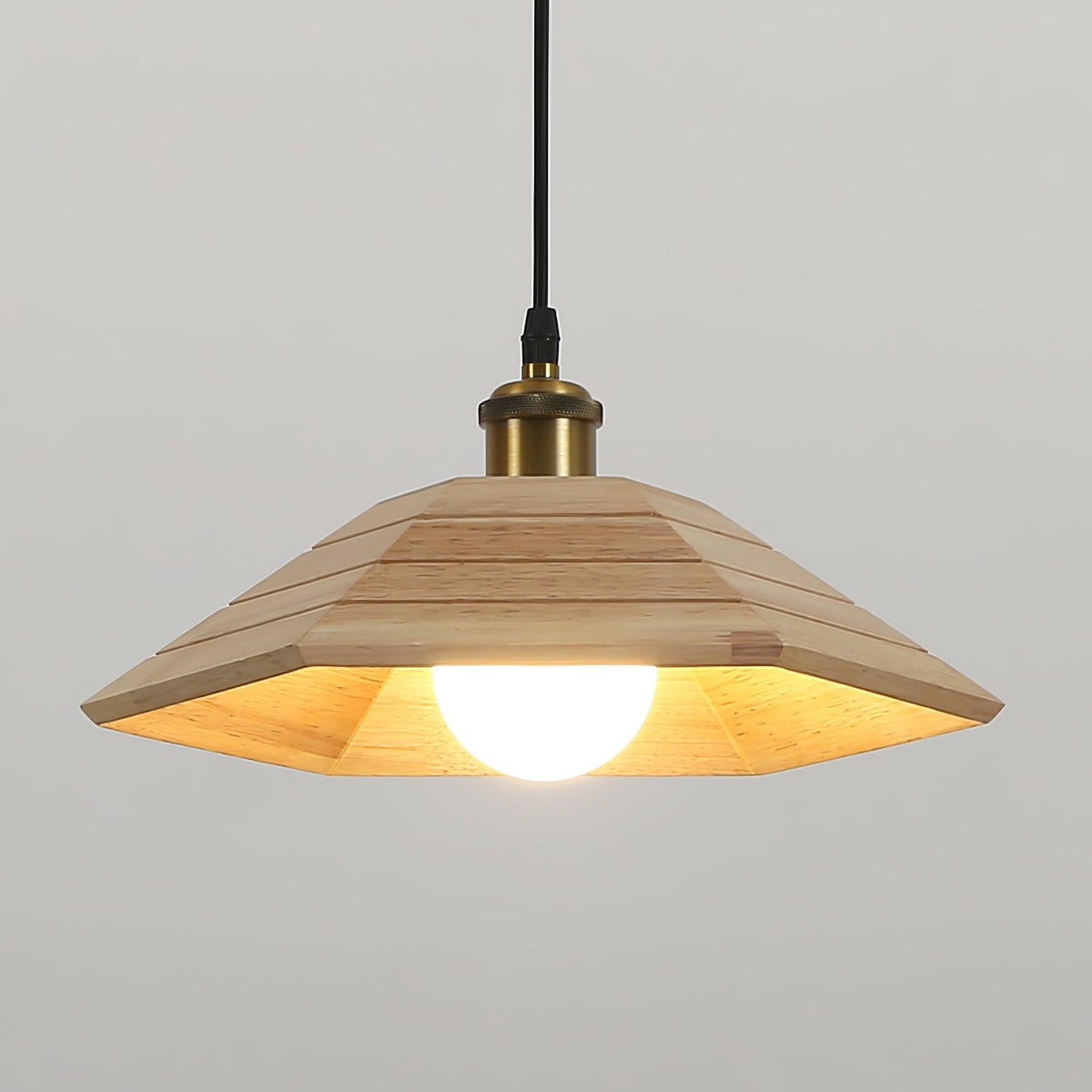 Evys traditionelle Kunst Pendelleuchte aus Holz