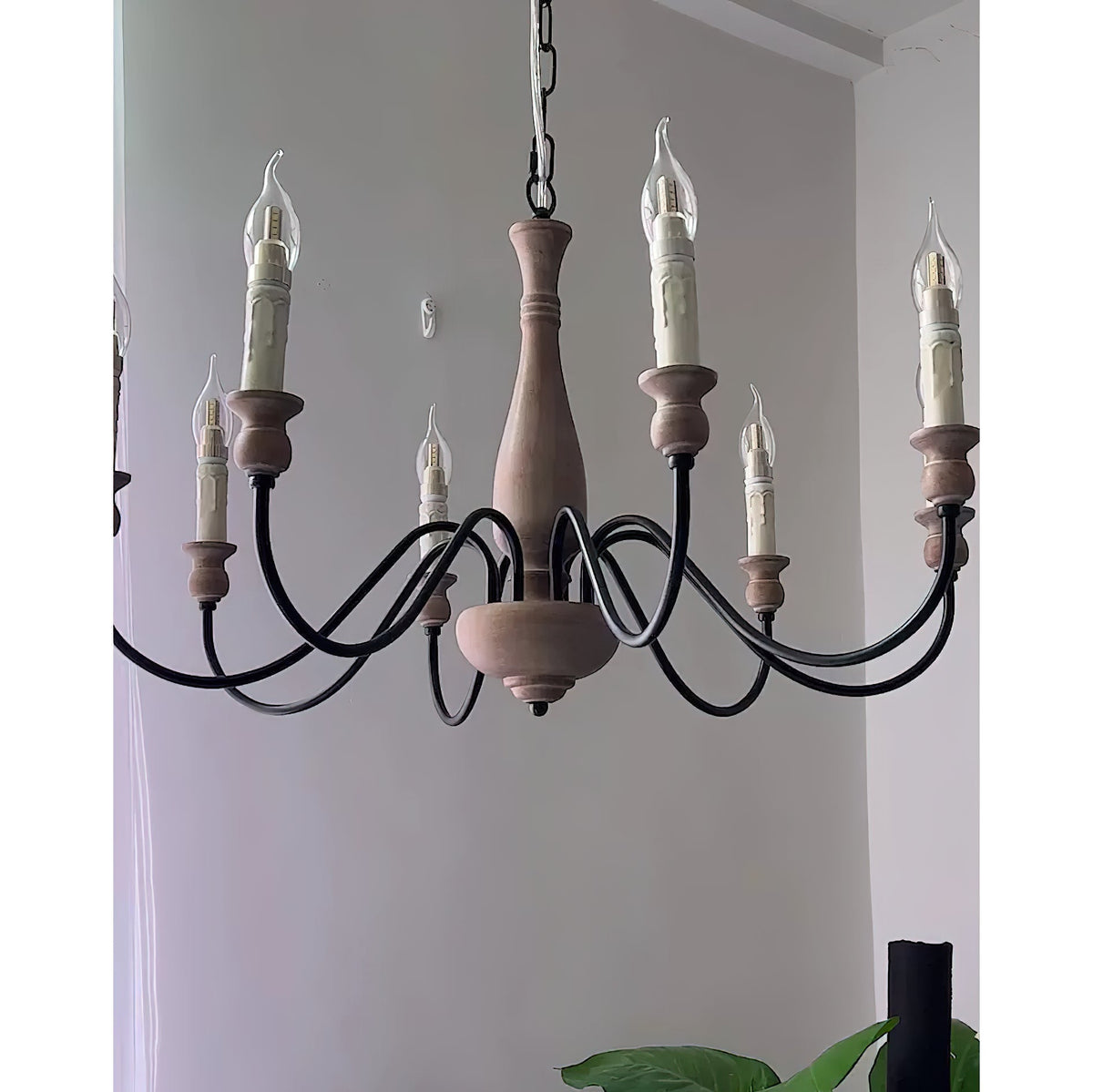 Afralia Kronleuchter modern Industrial aus Holz