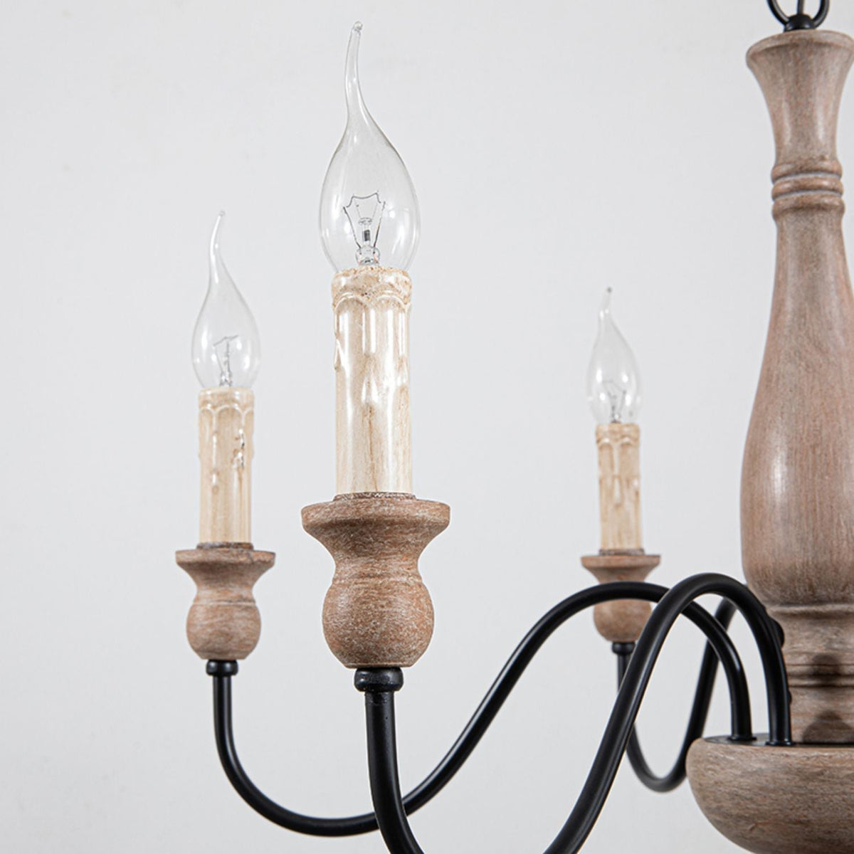 Afralia Kronleuchter modern Industrial aus Holz