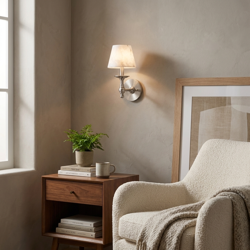 Corvenford Alabaster-Wandleuchte