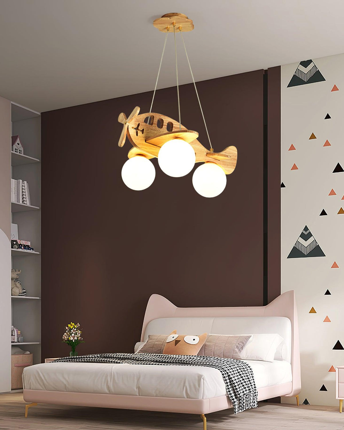 Aldenine Pendelleuchte aus Holz mit künstlerischem Design