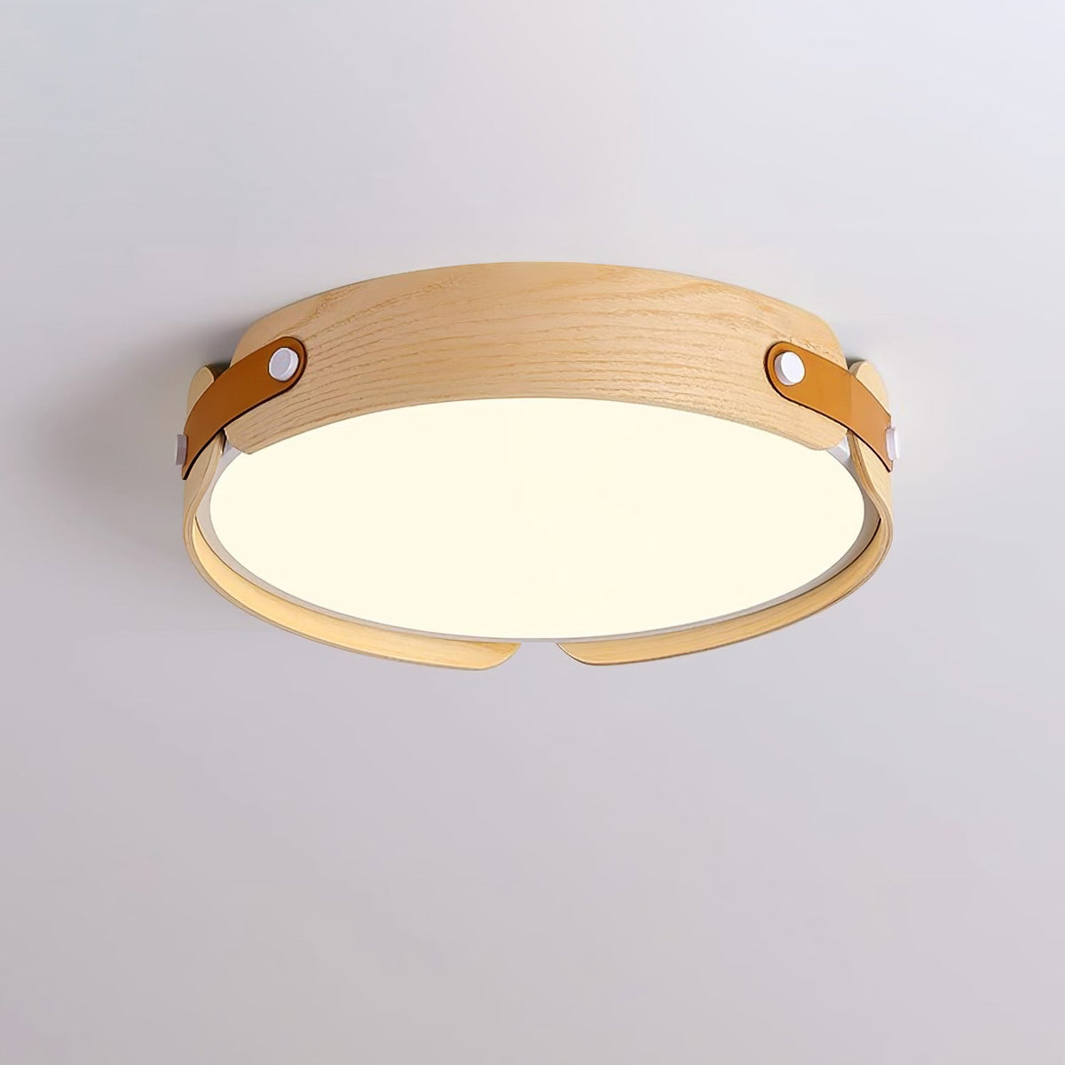 Edan zeitgenössische minimalistische Deckenleuchte aus Holz