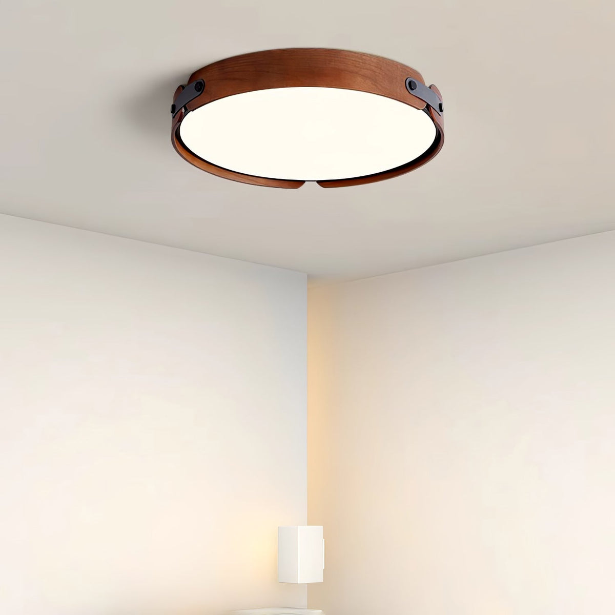 Edan zeitgenössische minimalistische Deckenleuchte aus Holz