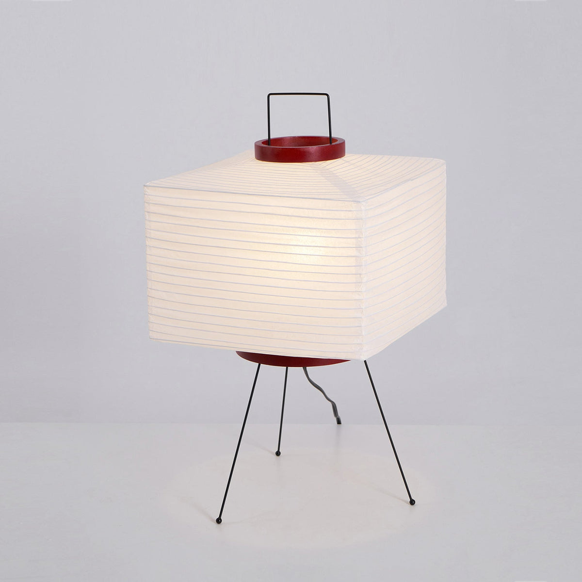 Rivalise Tischleuchte aus Naturpapier Kubus Dreibein Minimalistisch Wohnzimmer | Cielum