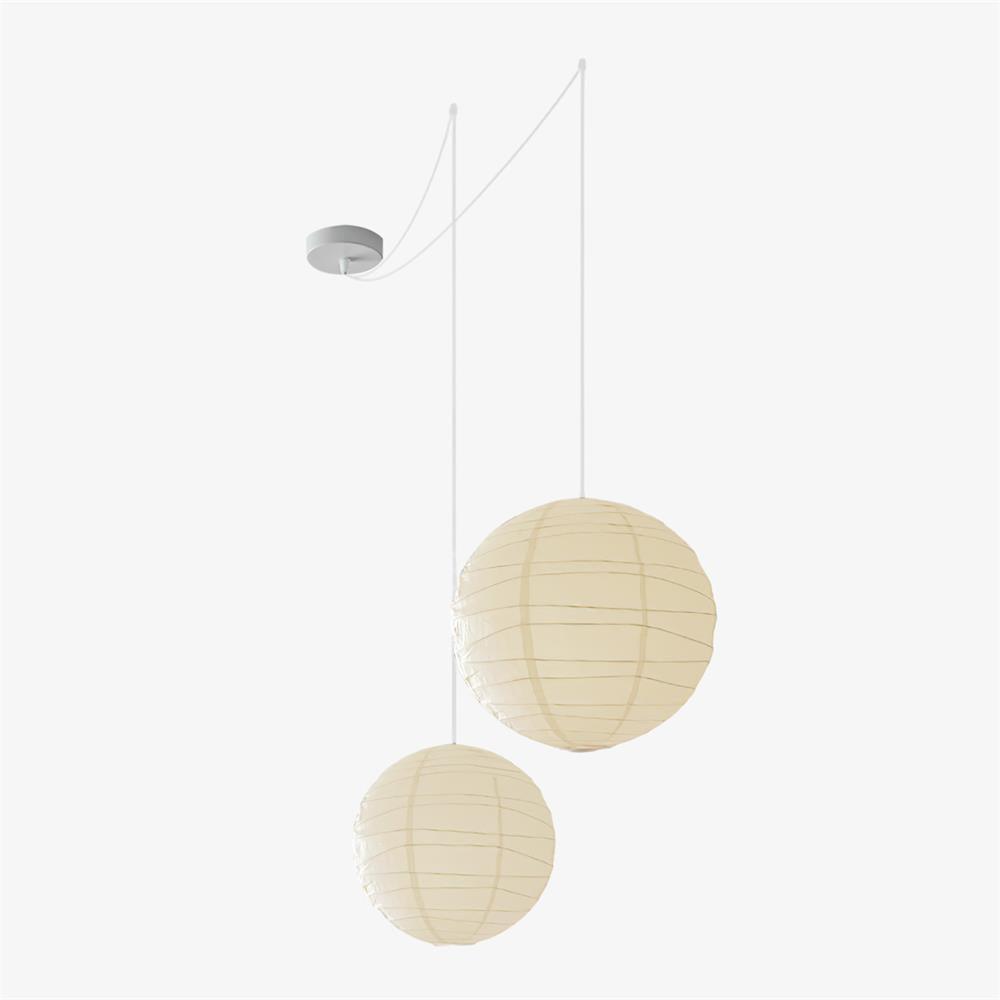 Luna Pendelleuchte mit japanischem Papier-Globus