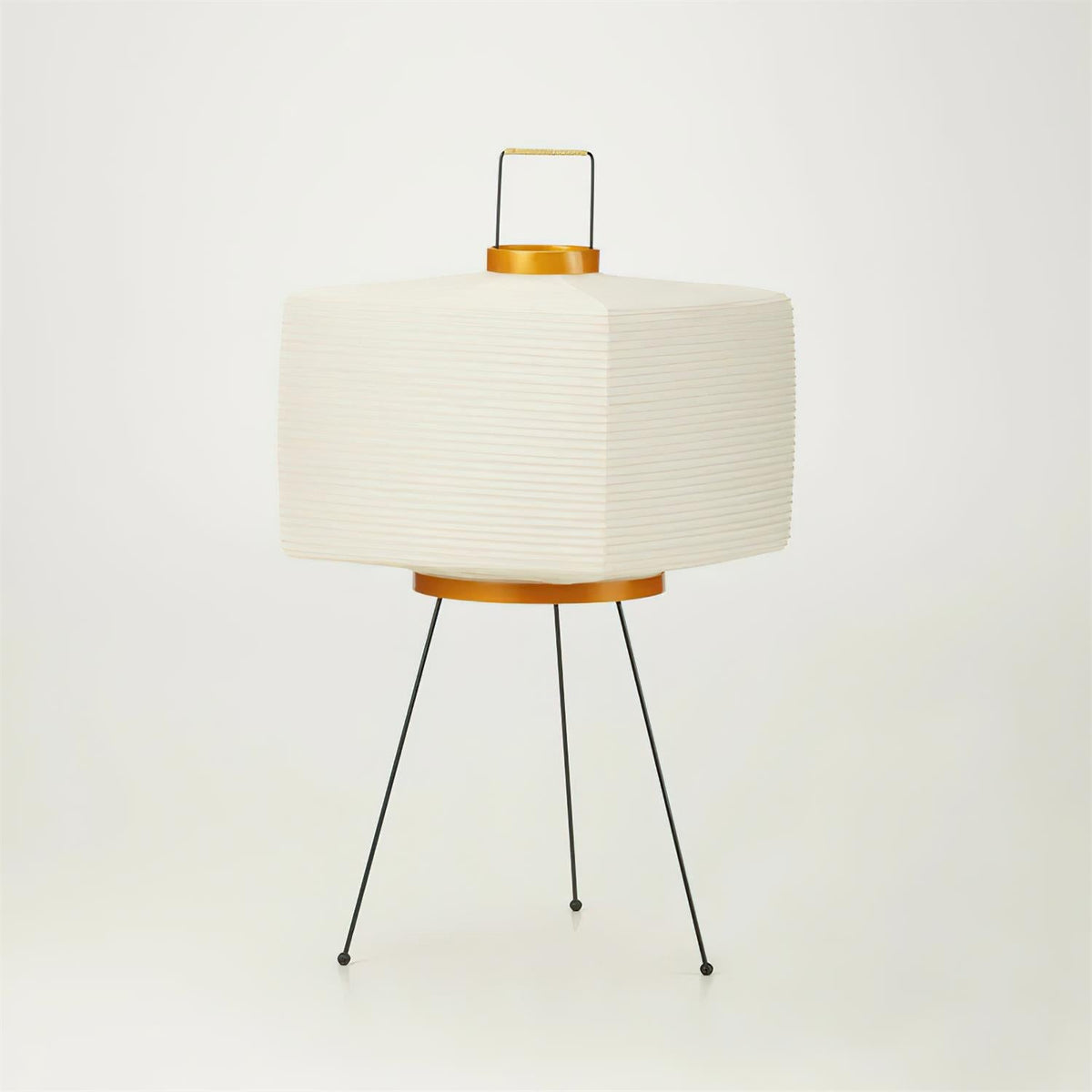 Rivalise Tischleuchte aus Naturpapier Kubus Dreibein Minimalistisch Wohnzimmer | Cielum