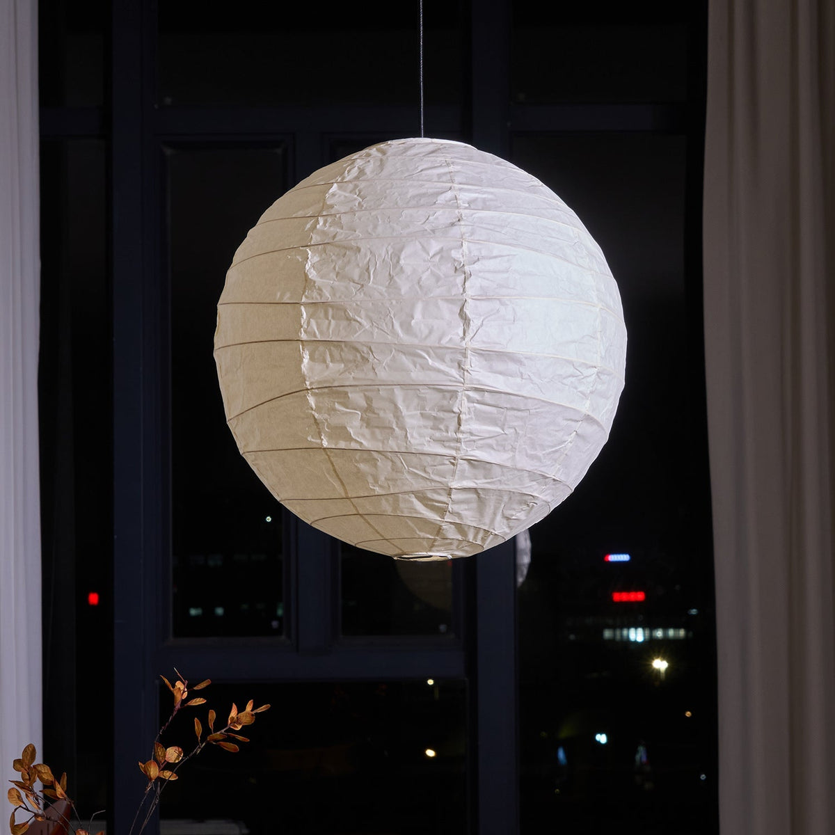 Lunalora Papier-Vintage-Pendelleuchte aus Seidenpapier