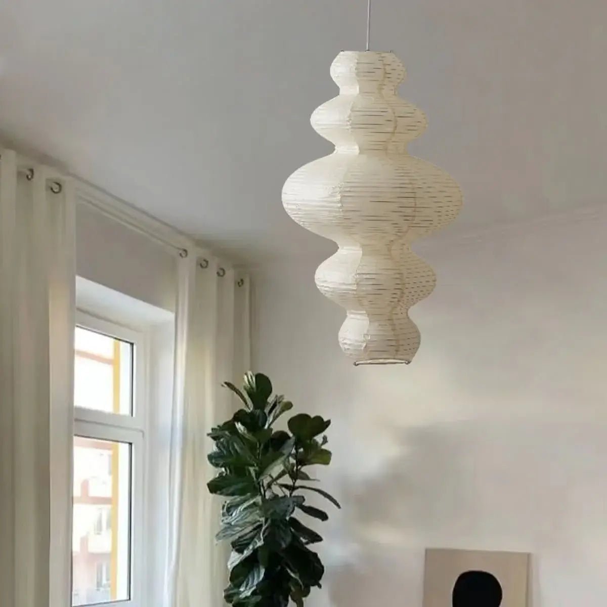 Lunivora Papier-Pendelleuchte im traditionellen Stil