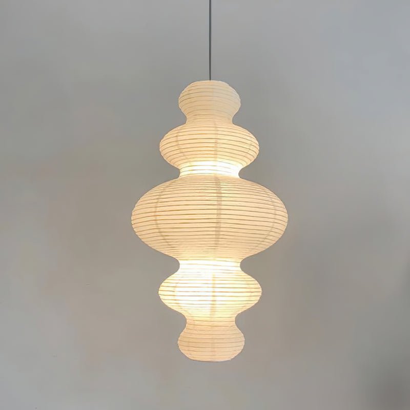 Lythaaris Pendelleuchte aus Seidenvorhangpapier im natürlichen Kunststil