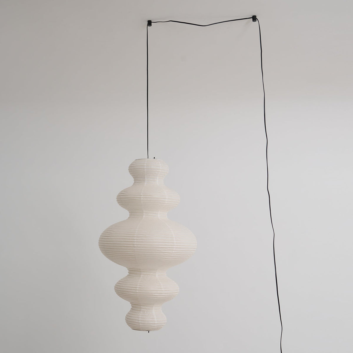 Lythaaris Pendelleuchte aus Seidenvorhangpapier im natürlichen Kunststil