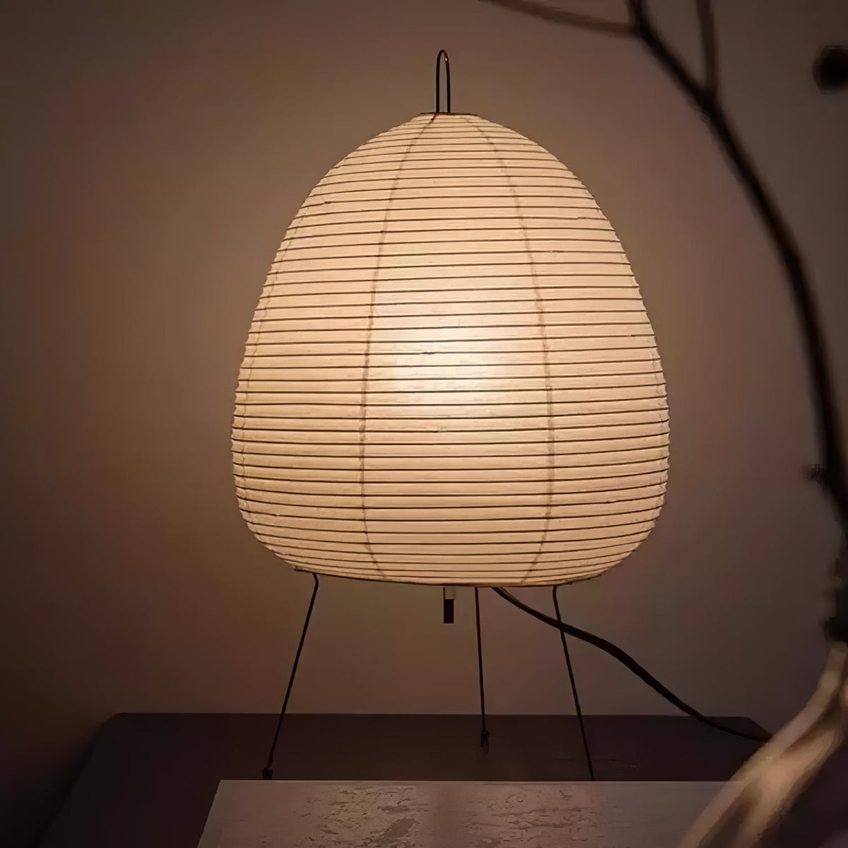 Tranquilux Tischleuchte japanisch inspiriert aus Papier