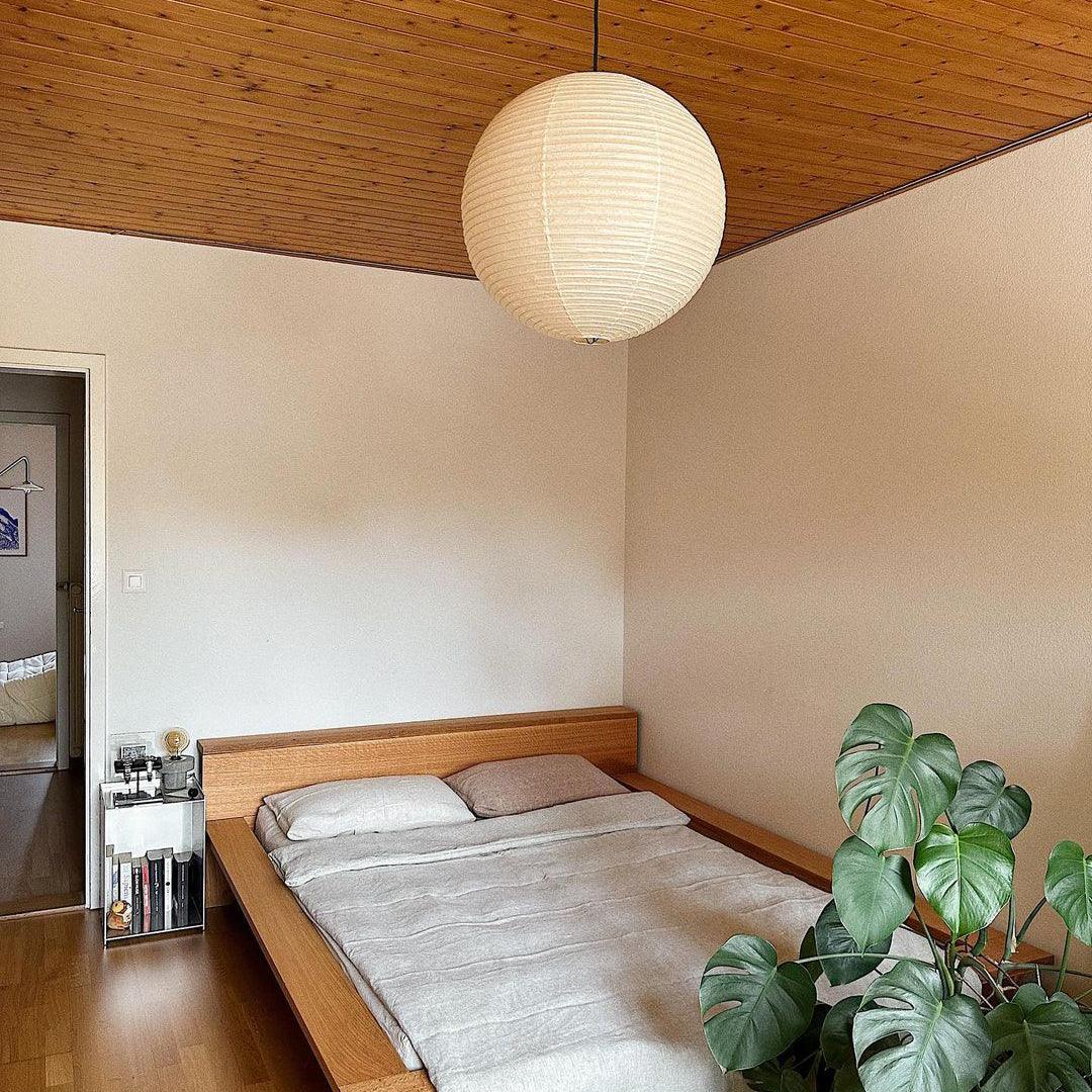 Noveno Pendelleuchte Bambus Washi-Papier rund