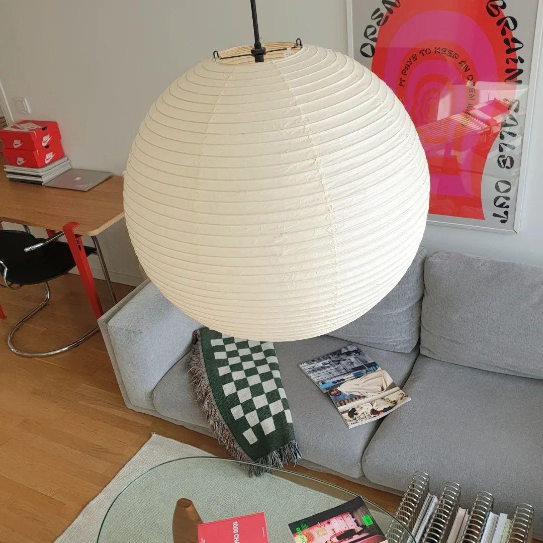 Noveno Pendelleuchte Bambus Washi-Papier rund
