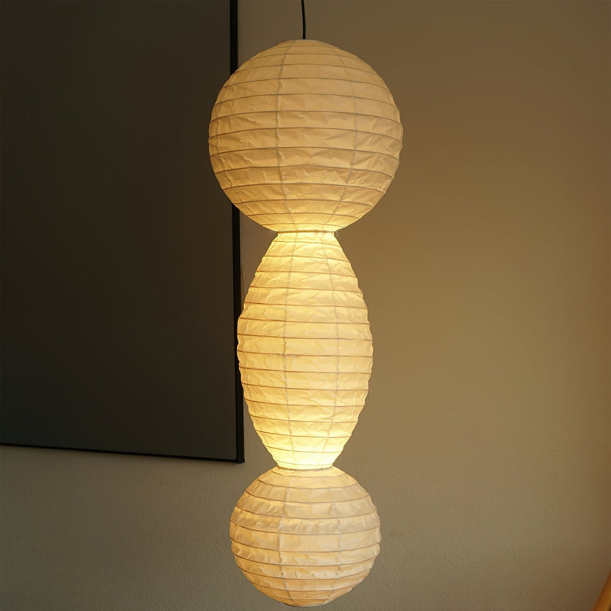 Nami Pendelleuchte Papierlaterne im Wabi-Sabi-Stil