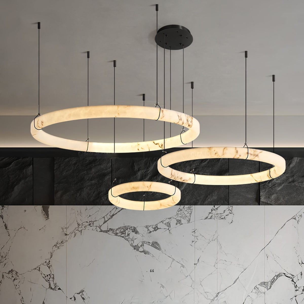Avenisora zeitgenössische Pendelleuchte aus Alabaster