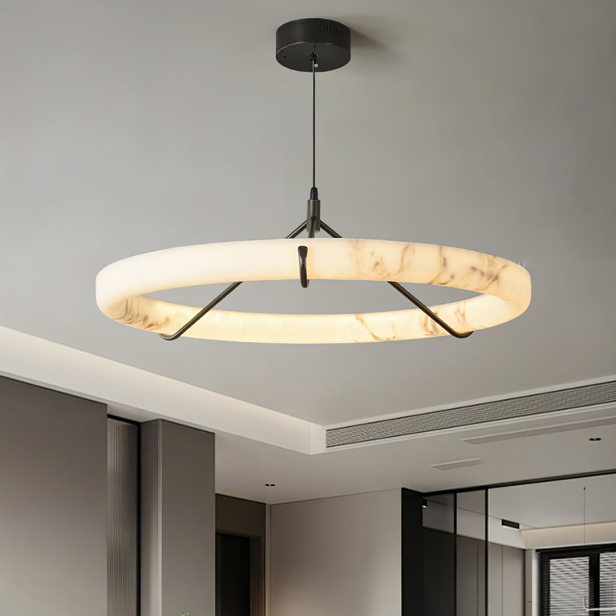 Avenisora zeitgenössische Pendelleuchte aus Alabaster