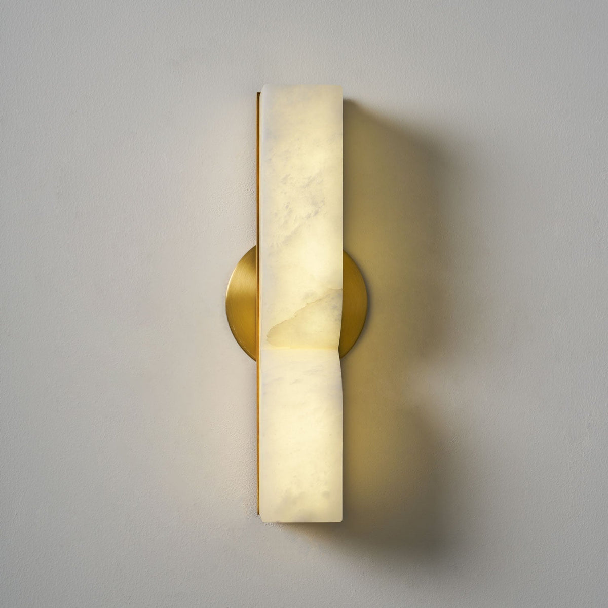 Niveelle Alabaster rechteckige Wandleuchte