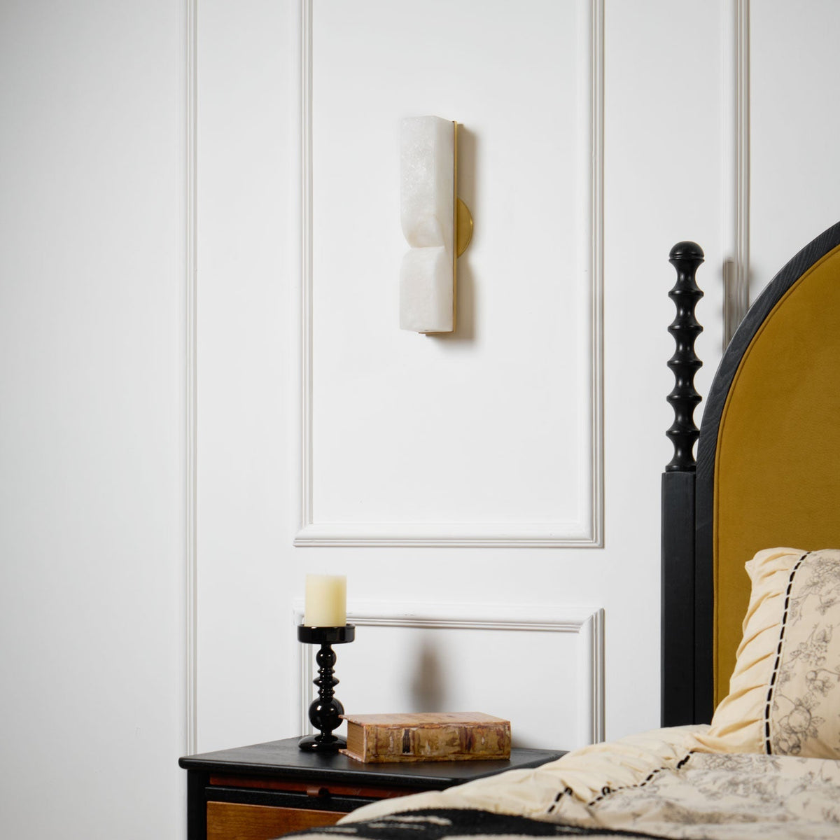 Niveelle Alabaster rechteckige Wandleuchte