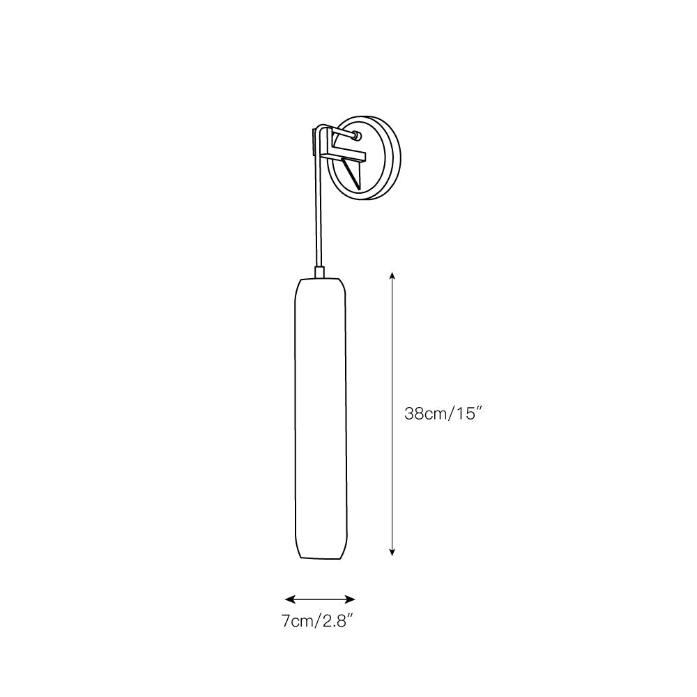 Alabaster Individual Creativity Flute Wandleuchte