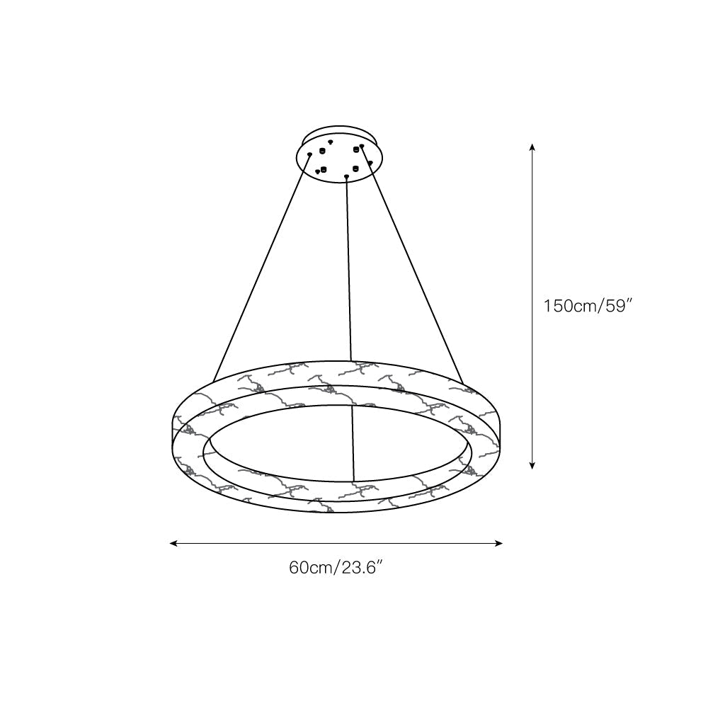 Plotuvyn Kronleuchter zeitgenössische luxuriöse Kronleuchte aus Alabaster in Ringform