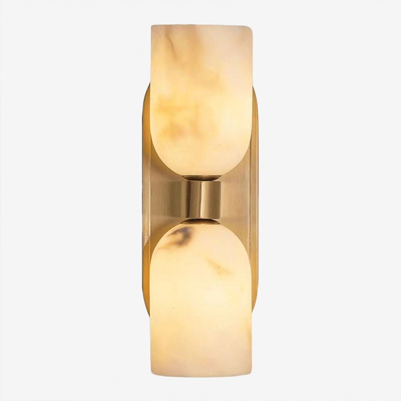 Alabaster Wandleuchte mit Licht nach oben und unten
