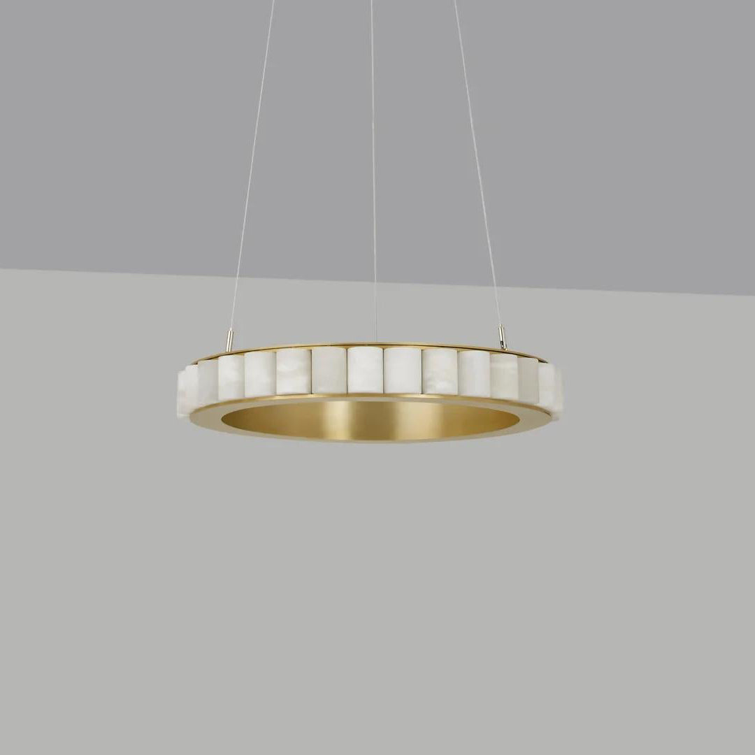 Aurelia Doppelring Alabaster Kronleuchter