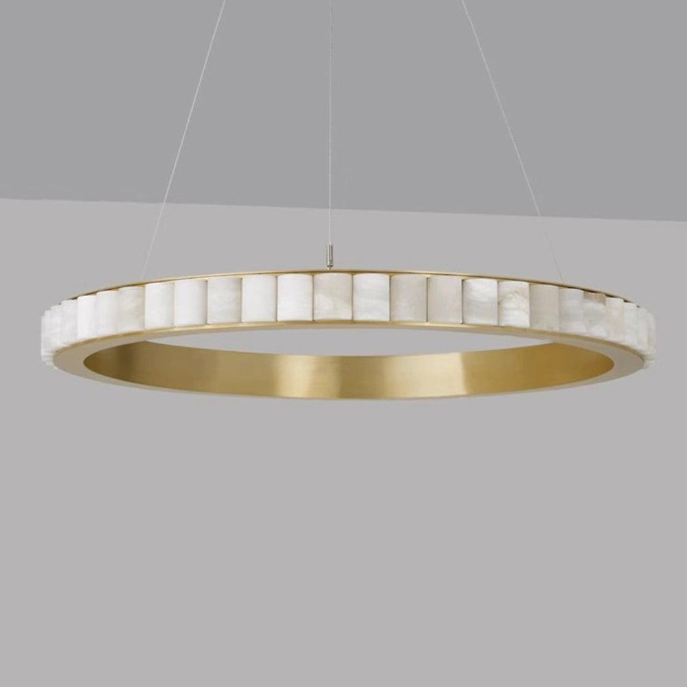 Aurelia Doppelring Alabaster Kronleuchter
