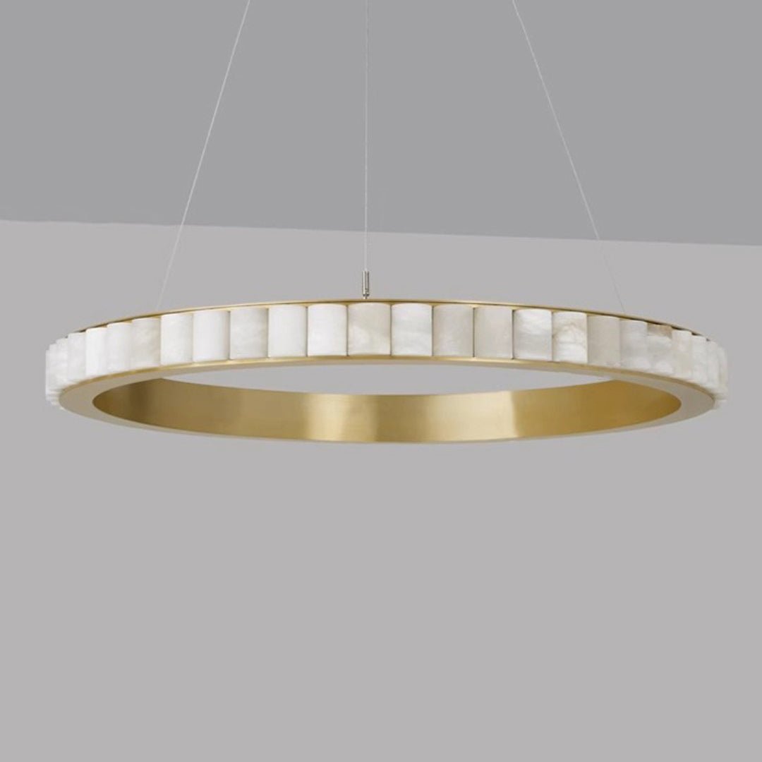 Aurelia Doppelring Alabaster Kronleuchter
