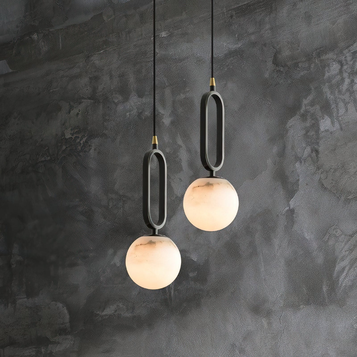 Gloruvyd Minimalistische Pendelleuchte aus Alabaster in Kugel