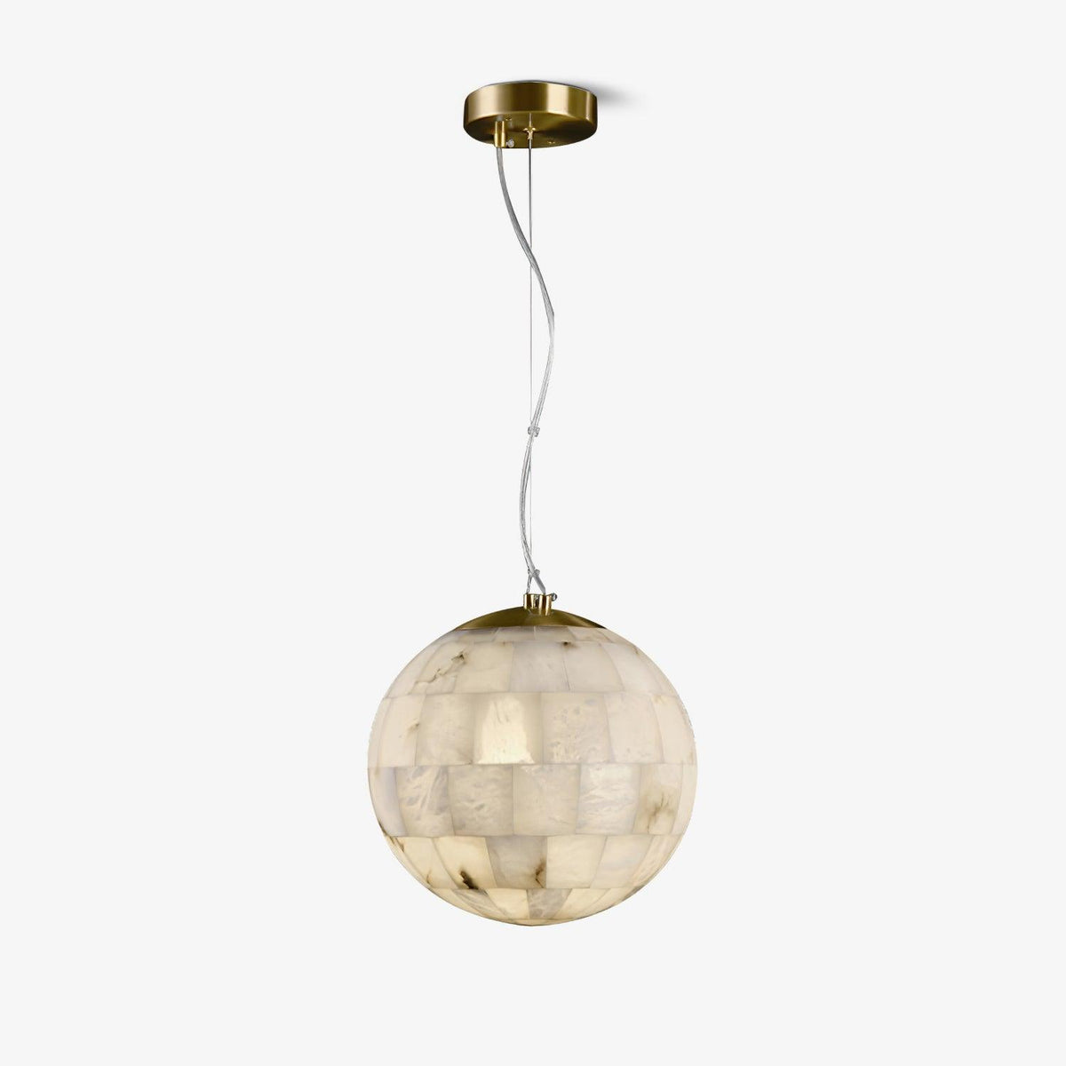 Amo Alabaster Pendelleuchte in Kugel