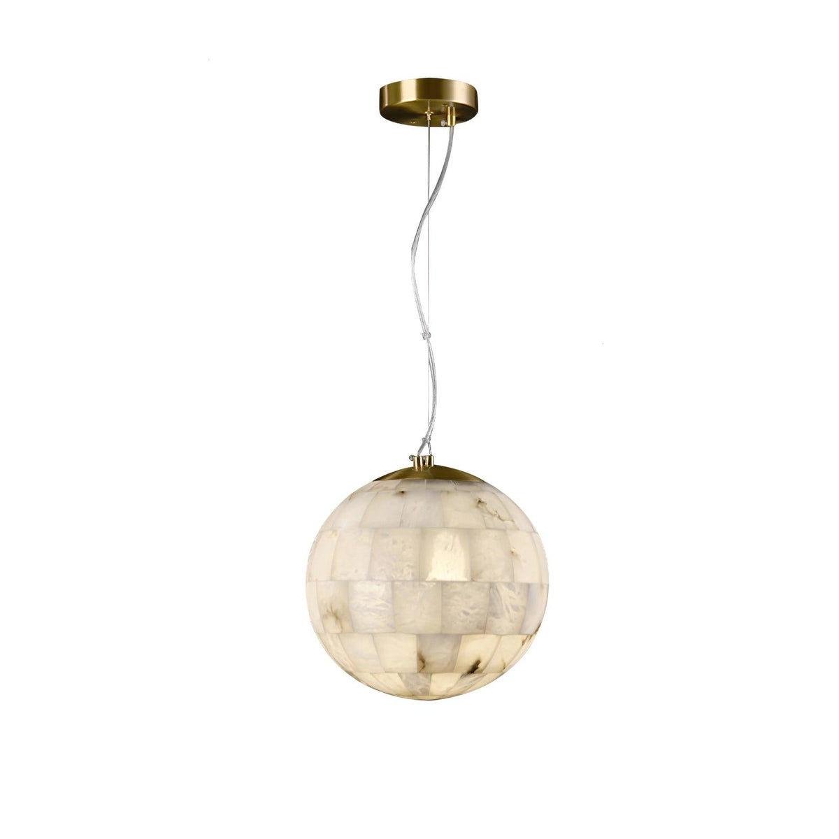 Amo Alabaster Pendelleuchte in Kugel