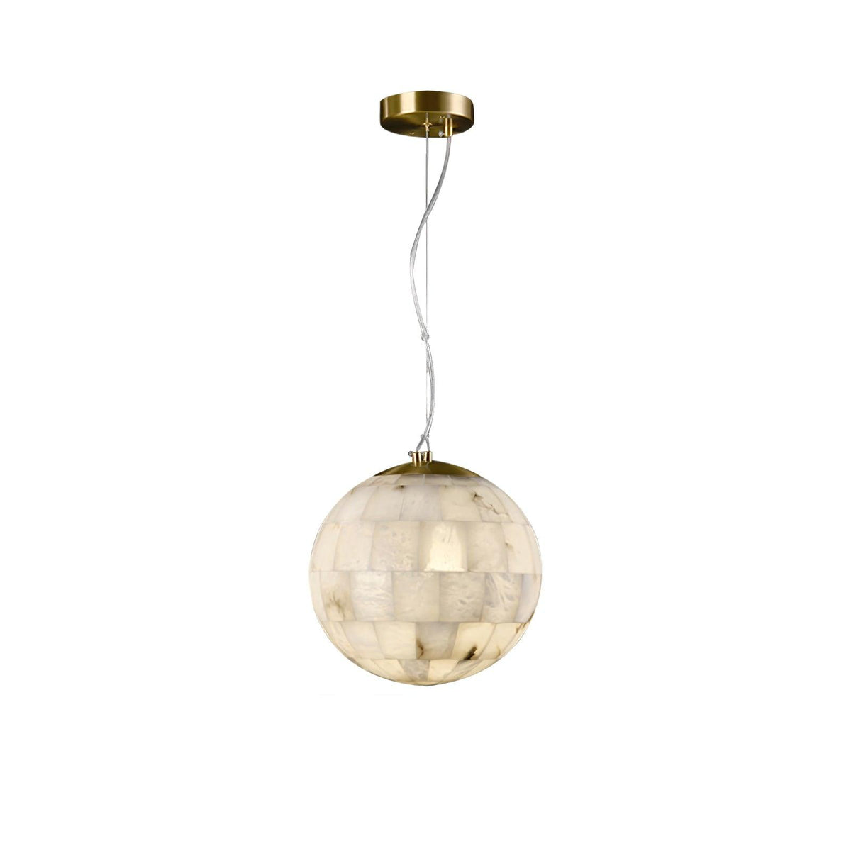 Amo Alabaster Pendelleuchte in Kugel